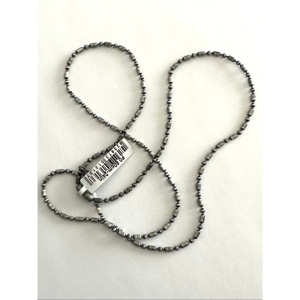 BICO Australia NWT Brushed Steel Ball Chain Necklace 24”